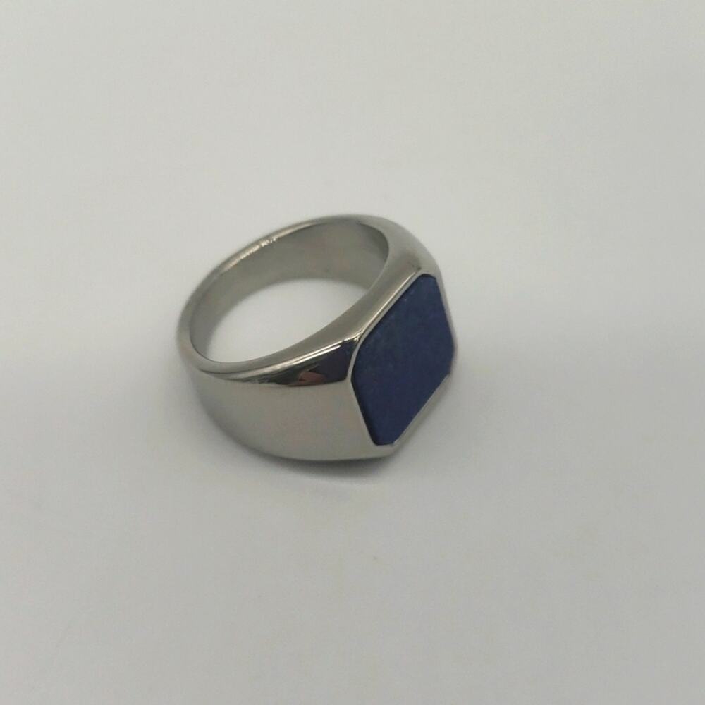 Lapis Lazuli Natural Gemstone Handmade Men's Ring Size 8 NWT